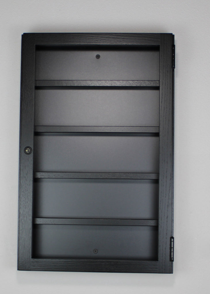 Card Display Cabinet in Walnut or Black Lacquered Oak - Tyler Morris Woodworking Card Display Cabinet in Walnut or Black Lacquered Oak - Tyler Morris Woodworking