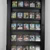 Card Display Cabinet in Walnut or Black Lacquered Oak