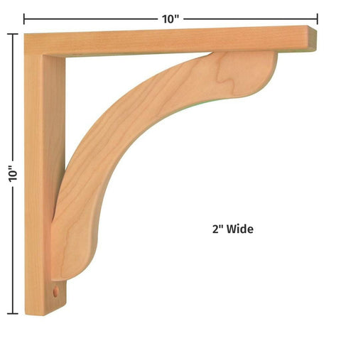 Cherry Concave 10 Corbel for Pre-Installed Countertops by Tyler Morris Woodworking