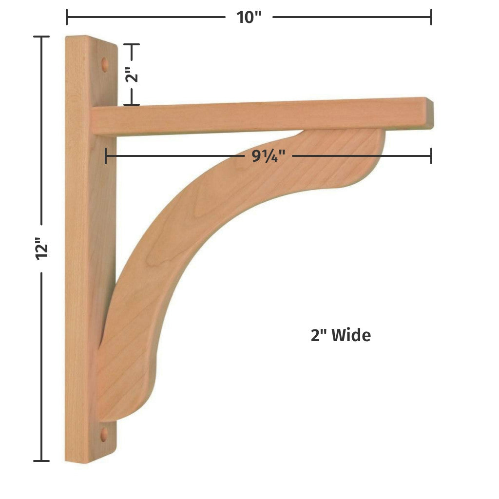 Concave 10 Wood Shelf Bracket
