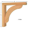 Cherry Concave 8 Corbel for Pre-Installed Countertops by Tyler Morris Woodworking