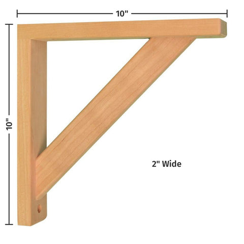 Cherry Straight 10 Corbel for Pre-Installed Countertops by Tyler Morris Woodworking