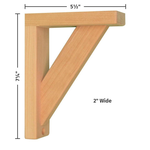 Cherry Straight 6 Corbel for Pre-Installed Countertops by Tyler Morris Woodworking