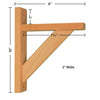 Cherry Straight 8 Shelf Bracket by Tyler Morris Woodworking