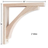 Oak Craftsman 10 Corbel for Pre-Installed Countertops by Tyler Morris Woodworking