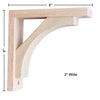Oak Craftsman 8 Corbel for Pre-Installed Countertops by Tyler Morris Woodworking